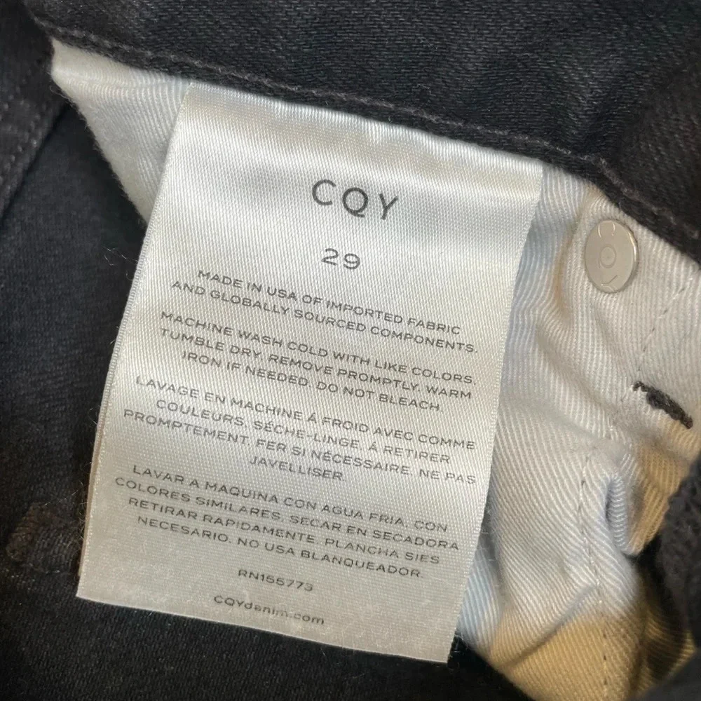 NWT CQY Icon Unify Vintage Black Slim Jeans Size 29